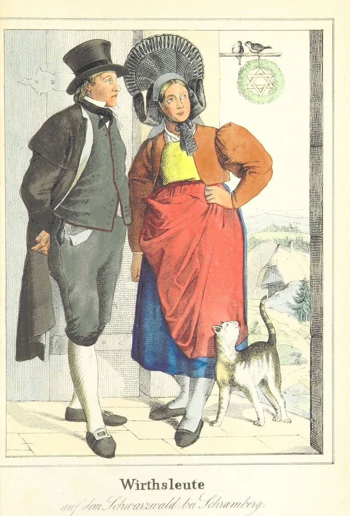 An illustration from Das Deutsche Volk in seinen Mundarten, Sitten, Gebräuchen, Festen und Trachten ... Mit 50 kolorirten Bildern, 1847, leaf 425