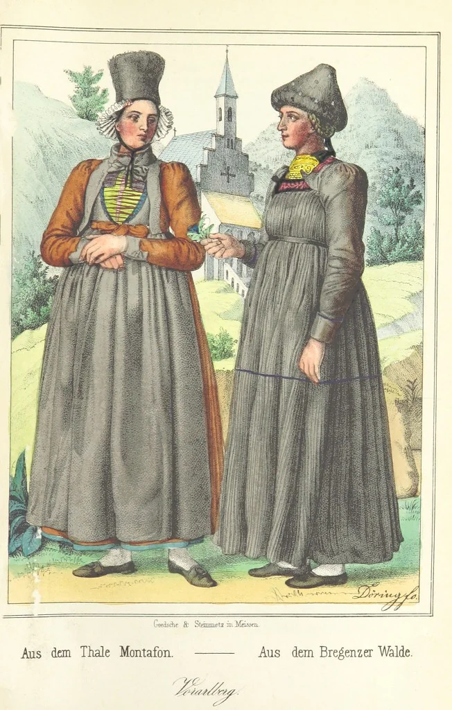 An illustration from Das Deutsche Volk in seinen Mundarten, Sitten, Gebräuchen, Festen und Trachten ... Mit 50 kolorirten Bildern, 1847, leaf 73