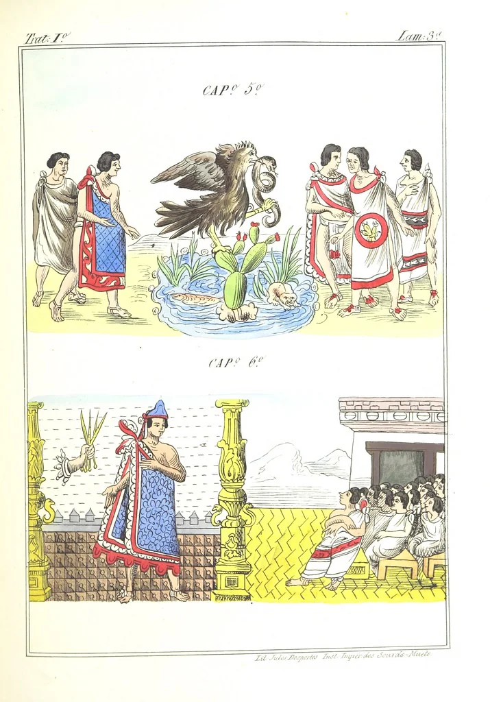 An illustration from Historia de las Indias de Nueva-España y islas de Tierra Firme ... La publica con un atlas, notas, y ilustraciones J. F. Ramirez, etc, 1867, leaf 503