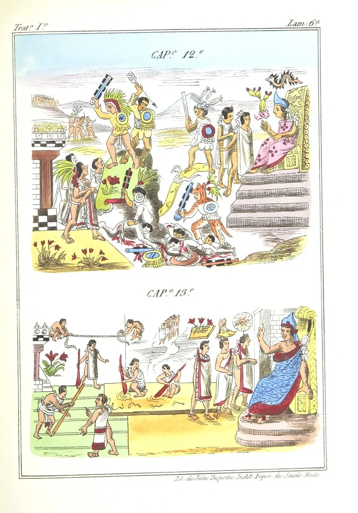 An illustration from Historia de las Indias de Nueva-España y islas de Tierra Firme ... La publica con un atlas, notas, y ilustraciones J. F. Ramirez, etc, 1867, leaf 509