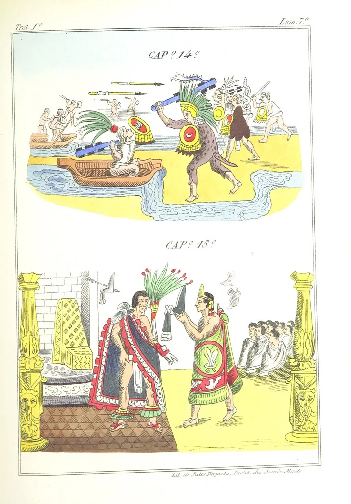 An illustration from Historia de las Indias de Nueva-España y islas de Tierra Firme ... La publica con un atlas, notas, y ilustraciones J. F. Ramirez, etc, 1867, leaf 511