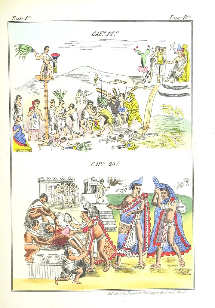 An illustration from Historia de las Indias de Nueva-España y islas de Tierra Firme ... La publica con un atlas, notas, y ilustraciones J. F. Ramirez, etc, 1867, leaf 513