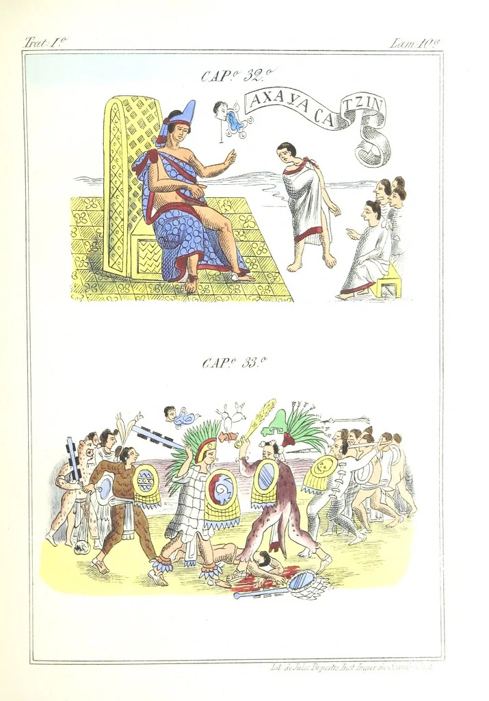 An illustration from Historia de las Indias de Nueva-España y islas de Tierra Firme ... La publica con un atlas, notas, y ilustraciones J. F. Ramirez, etc, 1867, leaf 517