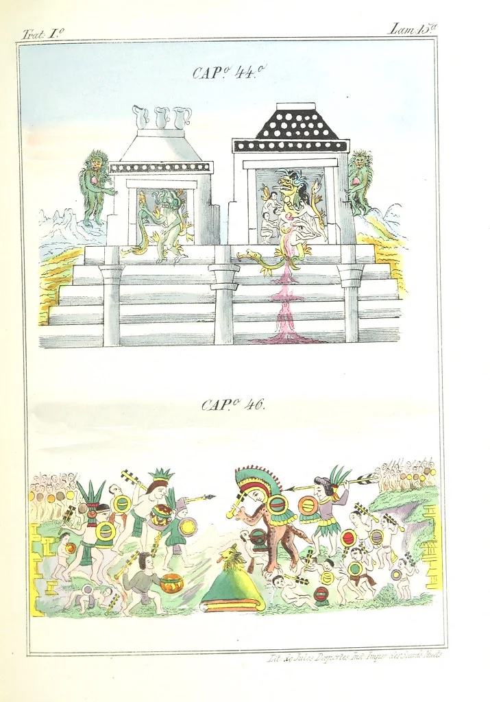 An illustration from Historia de las Indias de Nueva-España y islas de Tierra Firme ... La publica con un atlas, notas, y ilustraciones J. F. Ramirez, etc, 1867, leaf 527