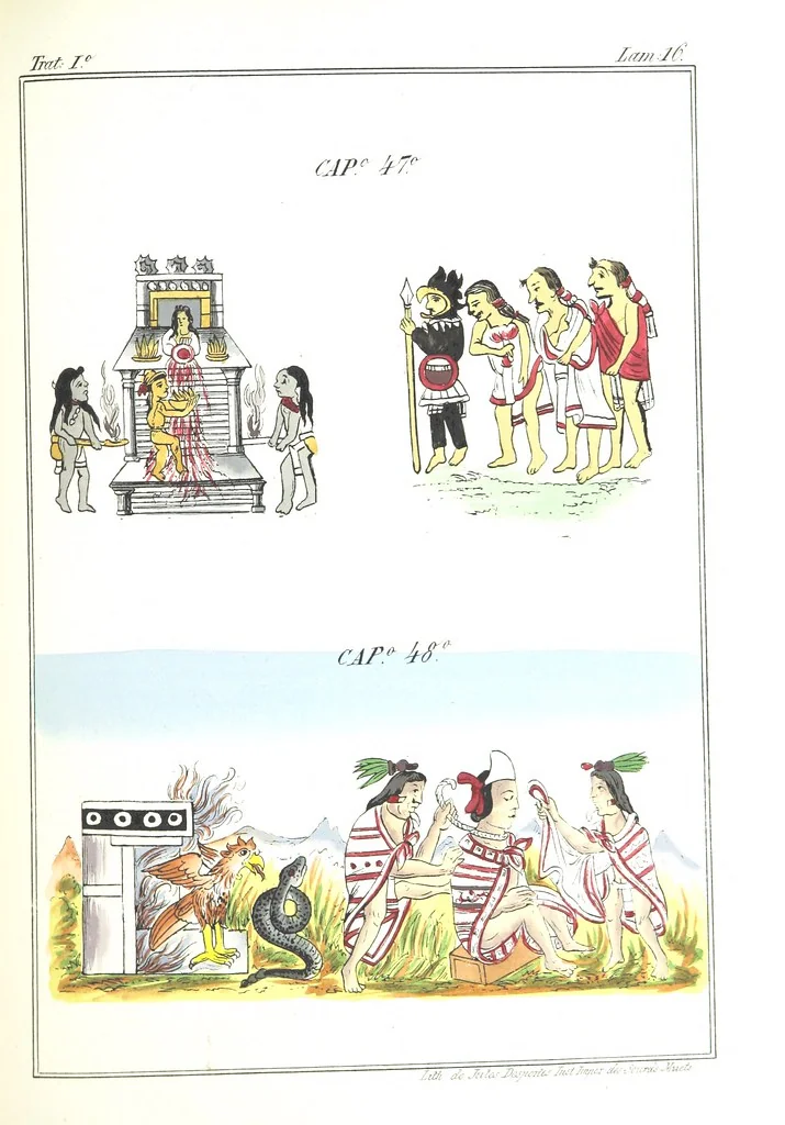 An illustration from Historia de las Indias de Nueva-España y islas de Tierra Firme ... La publica con un atlas, notas, y ilustraciones J. F. Ramirez, etc, 1867, leaf 529