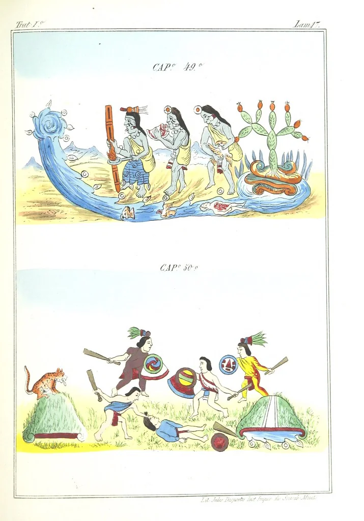 An illustration from Historia de las Indias de Nueva-España y islas de Tierra Firme ... La publica con un atlas, notas, y ilustraciones J. F. Ramirez, etc, 1867, leaf 531