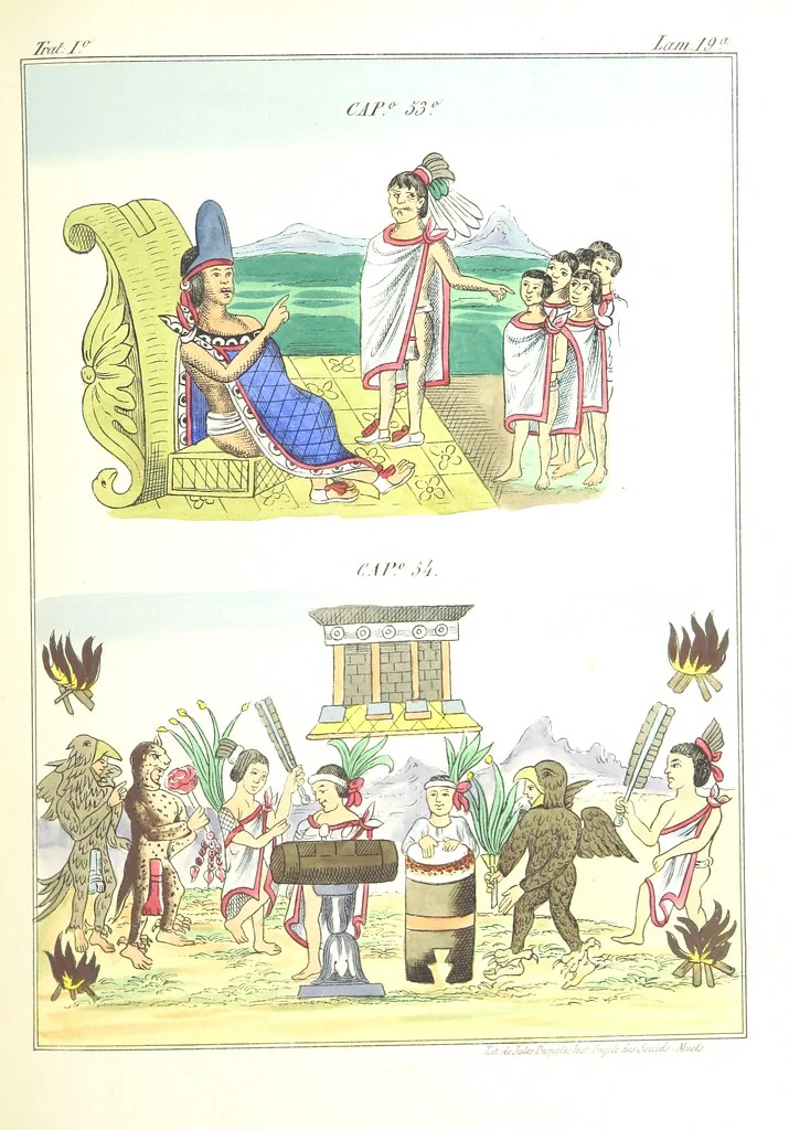 An illustration from Historia de las Indias de Nueva-España y islas de Tierra Firme ... La publica con un atlas, notas, y ilustraciones J. F. Ramirez, etc, 1867, leaf 535