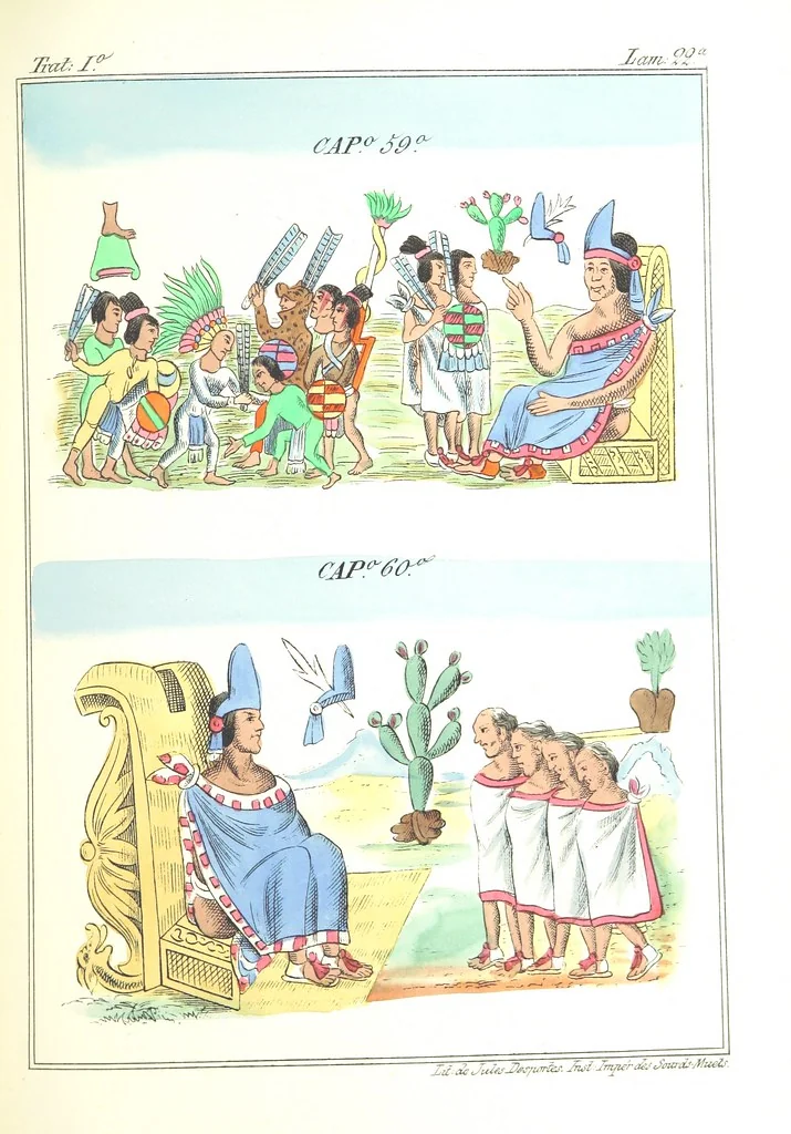 An illustration from Historia de las Indias de Nueva-España y islas de Tierra Firme ... La publica con un atlas, notas, y ilustraciones J. F. Ramirez, etc, 1867, leaf 541