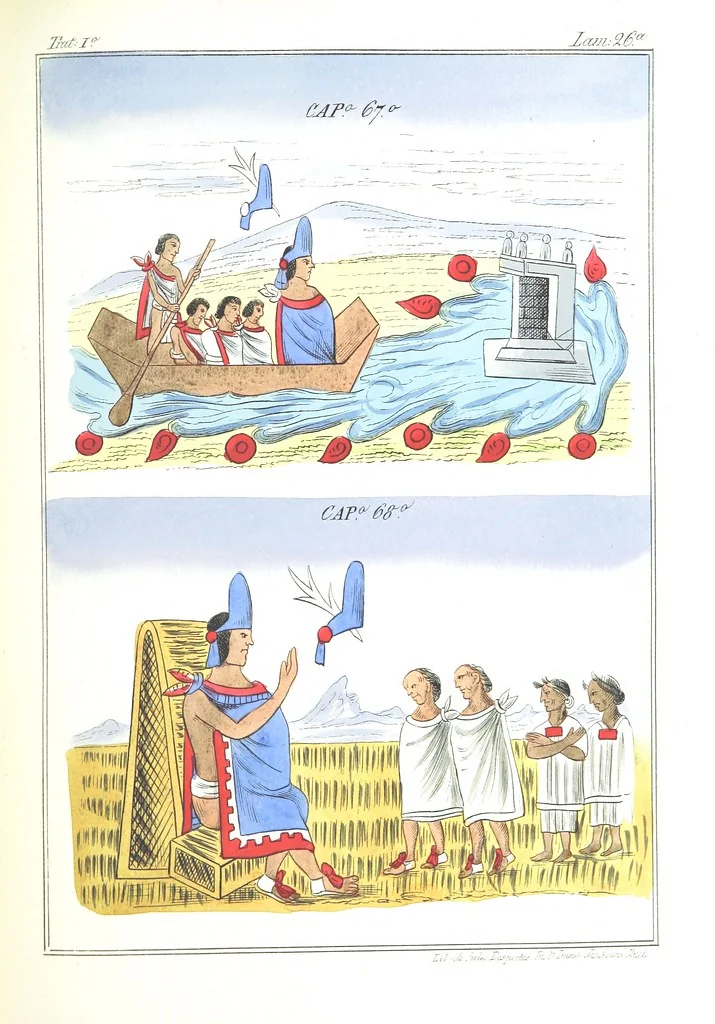 An illustration from Historia de las Indias de Nueva-España y islas de Tierra Firme ... La publica con un atlas, notas, y ilustraciones J. F. Ramirez, etc, 1867, leaf 549