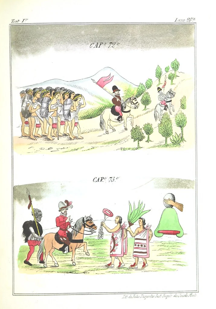 An illustration from Historia de las Indias de Nueva-España y islas de Tierra Firme ... La publica con un atlas, notas, y ilustraciones J. F. Ramirez, etc, 1867, leaf 553