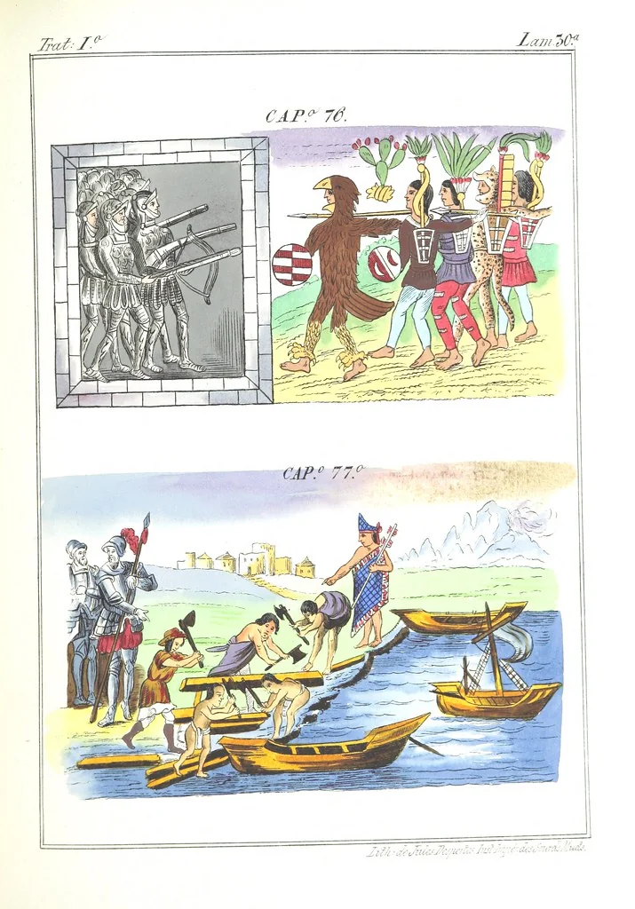 An illustration from Historia de las Indias de Nueva-España y islas de Tierra Firme ... La publica con un atlas, notas, y ilustraciones J. F. Ramirez, etc, 1867, leaf 557