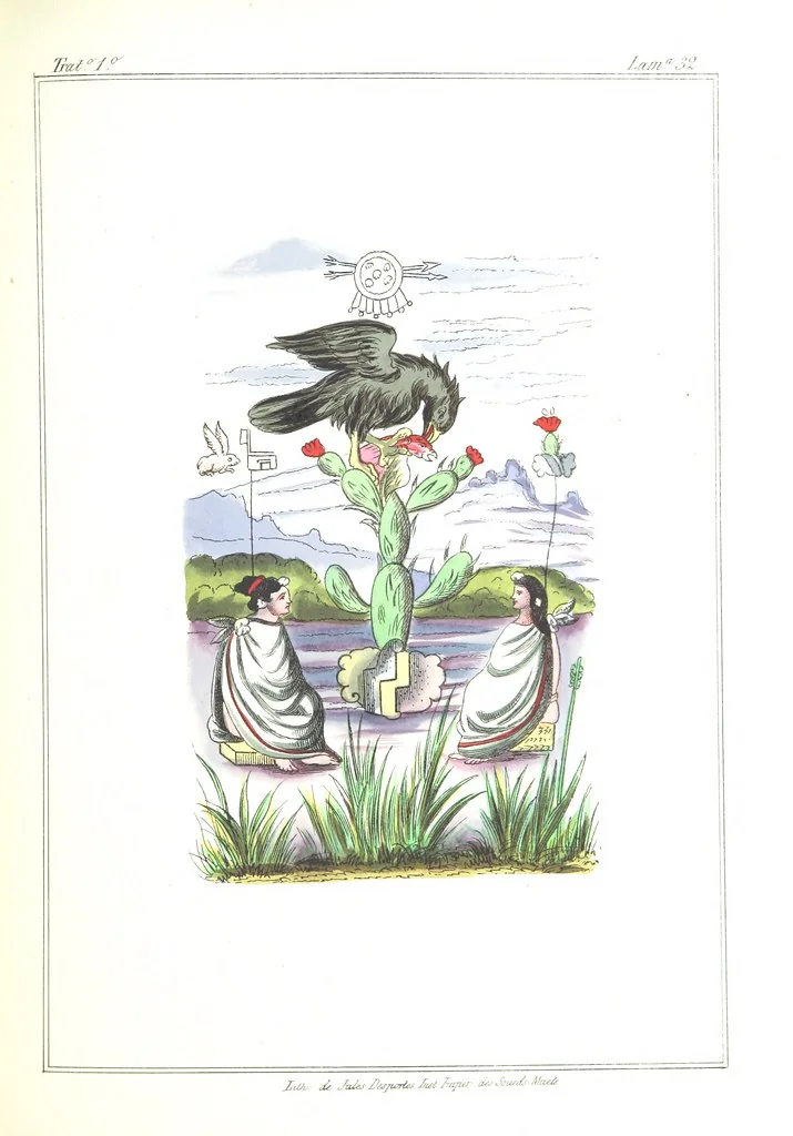 An illustration from Historia de las Indias de Nueva-España y islas de Tierra Firme ... La publica con un atlas, notas, y ilustraciones J. F. Ramirez, etc, 1867, leaf 561