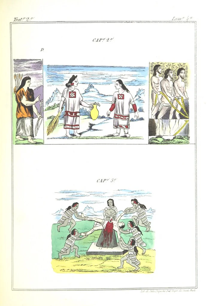 An illustration from Historia de las Indias de Nueva-España y islas de Tierra Firme ... La publica con un atlas, notas, y ilustraciones J. F. Ramirez, etc, 1867, leaf 569