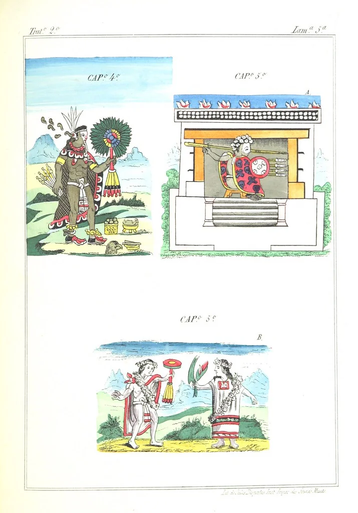 An illustration from Historia de las Indias de Nueva-España y islas de Tierra Firme ... La publica con un atlas, notas, y ilustraciones J. F. Ramirez, etc, 1867, leaf 571