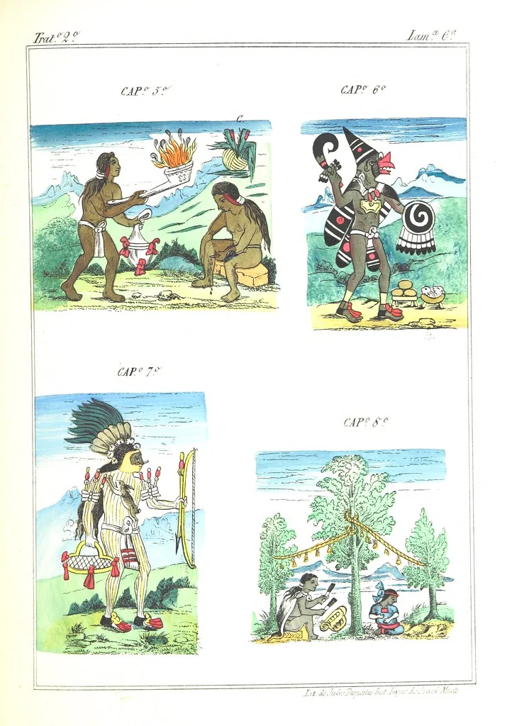 An illustration from Historia de las Indias de Nueva-España y islas de Tierra Firme ... La publica con un atlas, notas, y ilustraciones J. F. Ramirez, etc, 1867, leaf 573
