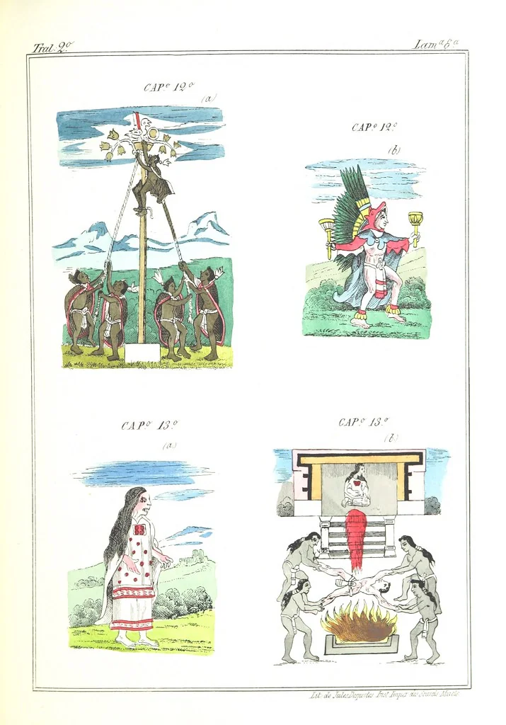 An illustration from Historia de las Indias de Nueva-España y islas de Tierra Firme ... La publica con un atlas, notas, y ilustraciones J. F. Ramirez, etc, 1867, leaf 577