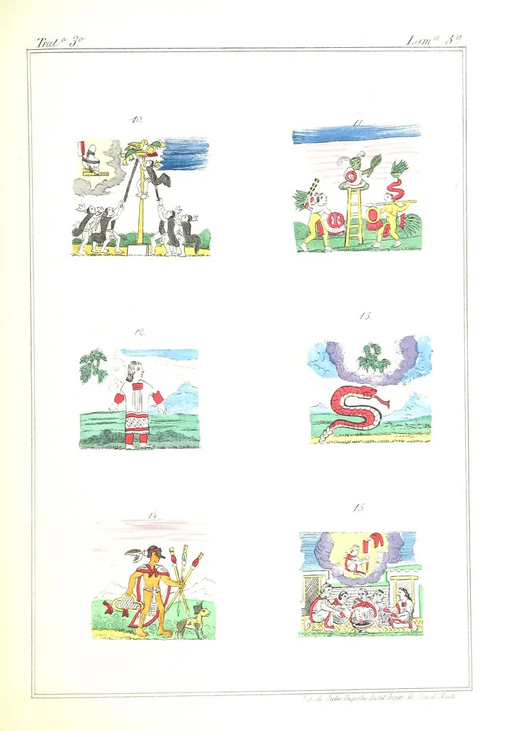 An illustration from Historia de las Indias de Nueva-España y islas de Tierra Firme ... La publica con un atlas, notas, y ilustraciones J. F. Ramirez, etc, 1867, leaf 593