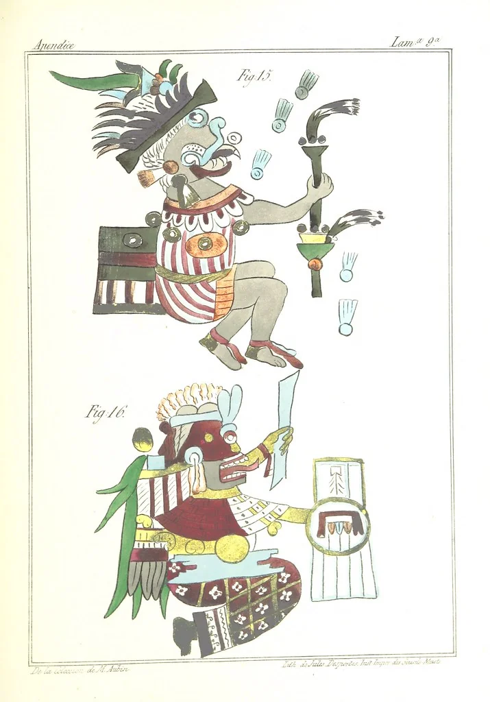 An illustration from Historia de las Indias de Nueva-España y islas de Tierra Firme ... La publica con un atlas, notas, y ilustraciones J. F. Ramirez, etc, 1867, leaf 613
