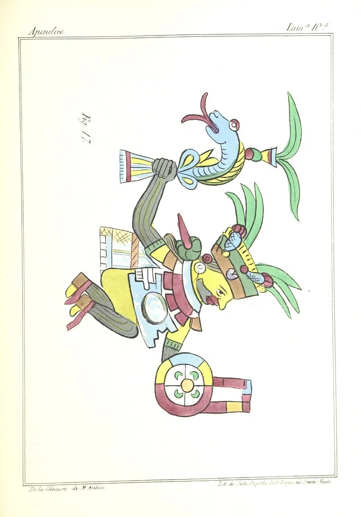 An illustration from Historia de las Indias de Nueva-España y islas de Tierra Firme ... La publica con un atlas, notas, y ilustraciones J. F. Ramirez, etc, 1867, leaf 615