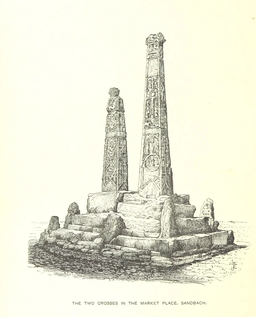 An illustration from The History of the Ancient Parish of Sandbach, Co. Chester, including the two Chapelries of Holmes Chapel and Goostrey, etc, 1890, leaf 10