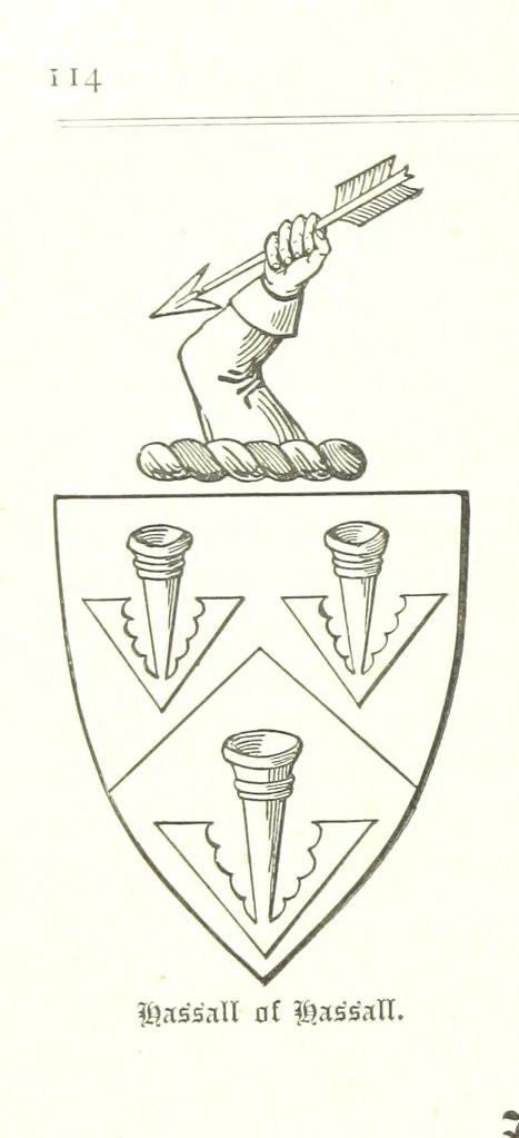 An illustration from The History of the Ancient Parish of Sandbach, Co. Chester, including the two Chapelries of Holmes Chapel and Goostrey, etc, 1890, leaf 144