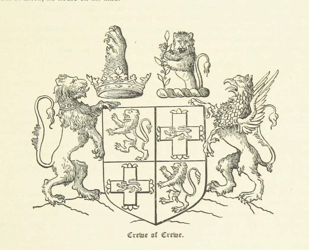 An illustration from The History of the Ancient Parish of Sandbach, Co. Chester, including the two Chapelries of Holmes Chapel and Goostrey, etc, 1890, leaf 31
