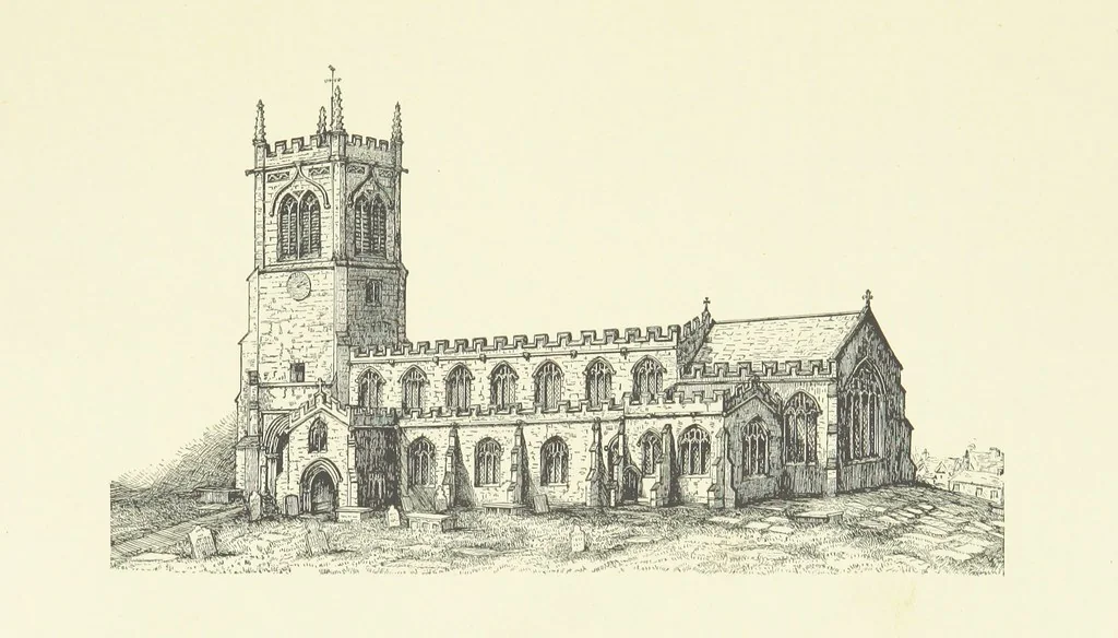 An illustration from The History of the Ancient Parish of Sandbach, Co. Chester, including the two Chapelries of Holmes Chapel and Goostrey, etc, 1890, leaf 55