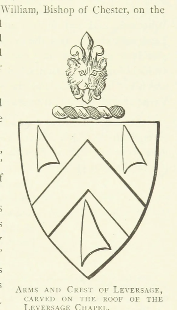 An illustration from The History of the Ancient Parish of Sandbach, Co. Chester, including the two Chapelries of Holmes Chapel and Goostrey, etc, 1890, leaf 57