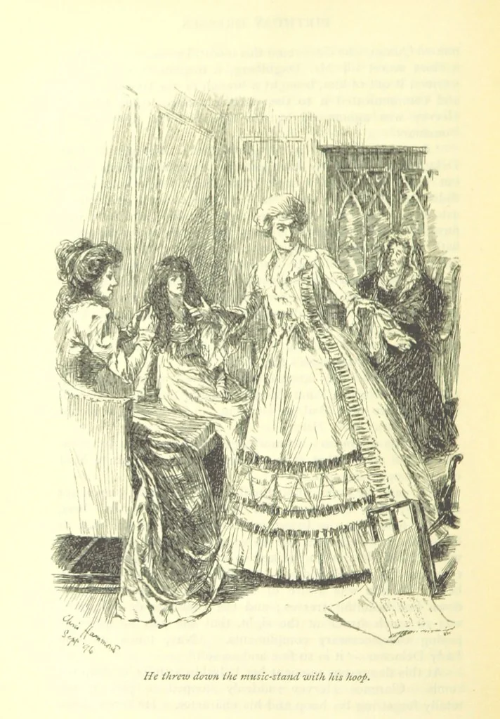 An illustration from Belinda ... Illustrated by C. Hammond. With an introduction by A. T. Ritchie, 1896, leaf 100