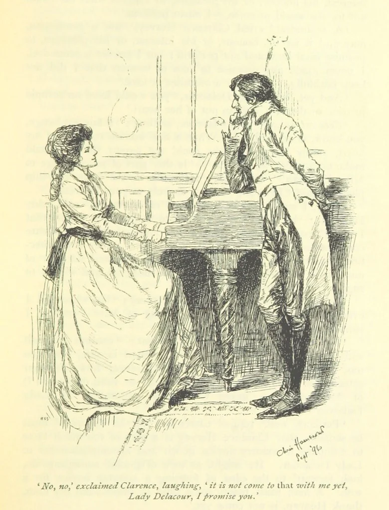An illustration from Belinda ... Illustrated by C. Hammond. With an introduction by A. T. Ritchie, 1896, leaf 103
