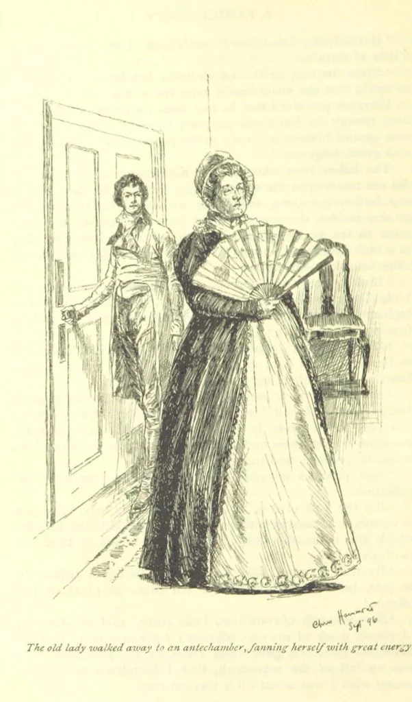 An illustration from Belinda ... Illustrated by C. Hammond. With an introduction by A. T. Ritchie, 1896, leaf 128