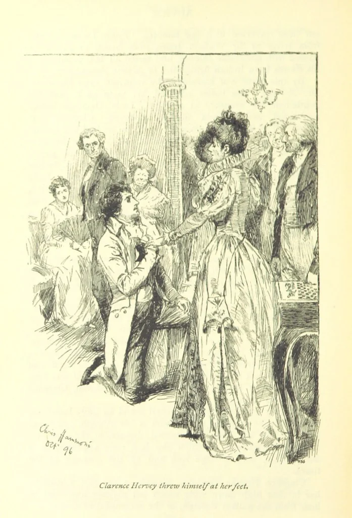 An illustration from Belinda ... Illustrated by C. Hammond. With an introduction by A. T. Ritchie, 1896, leaf 140