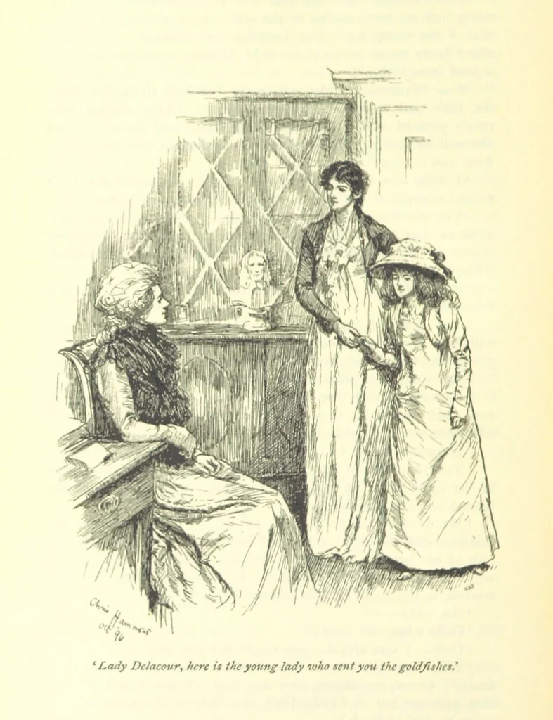 An illustration from Belinda ... Illustrated by C. Hammond. With an introduction by A. T. Ritchie, 1896, leaf 198