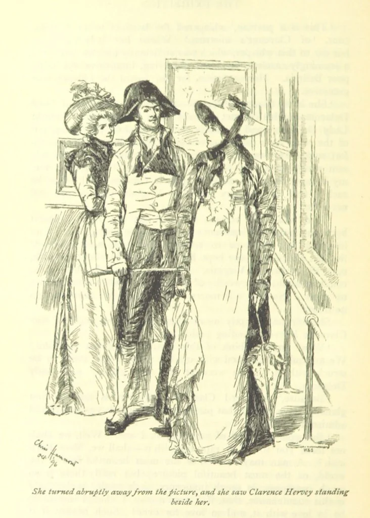 An illustration from Belinda ... Illustrated by C. Hammond. With an introduction by A. T. Ritchie, 1896, leaf 220