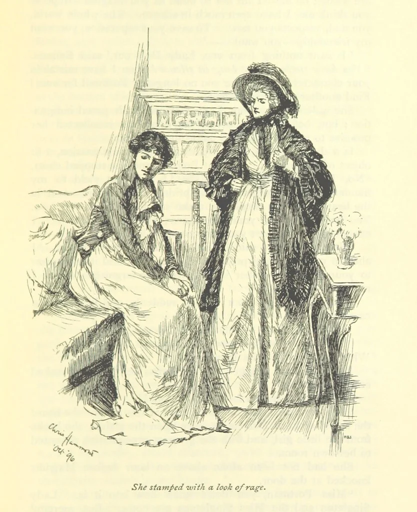 An illustration from Belinda ... Illustrated by C. Hammond. With an introduction by A. T. Ritchie, 1896, leaf 237