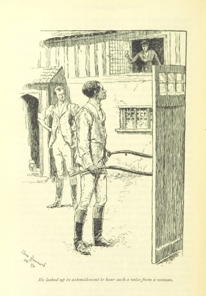 An illustration from Belinda ... Illustrated by C. Hammond. With an introduction by A. T. Ritchie, 1896, leaf 250
