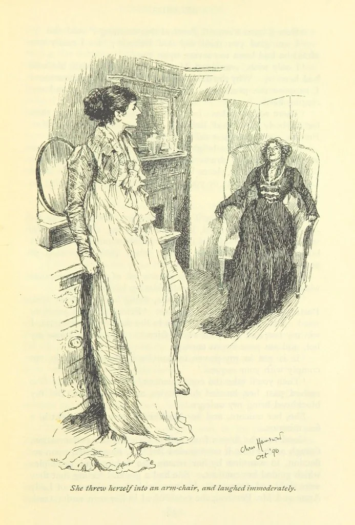An illustration from Belinda ... Illustrated by C. Hammond. With an introduction by A. T. Ritchie, 1896, leaf 261