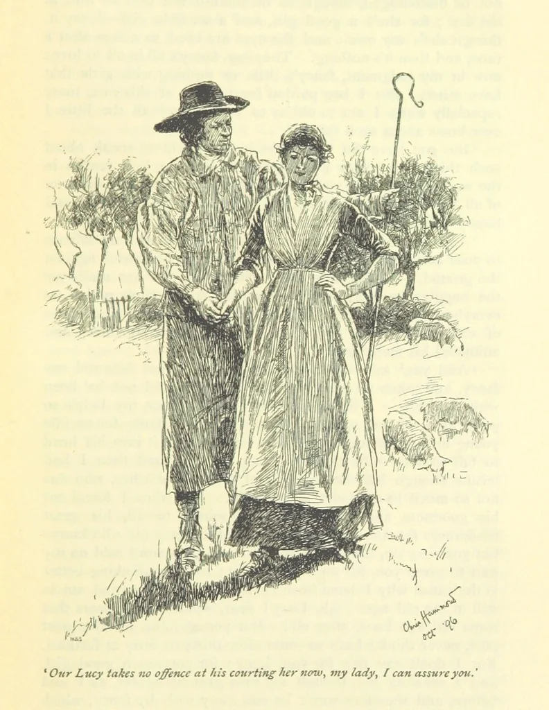 An illustration from Belinda ... Illustrated by C. Hammond. With an introduction by A. T. Ritchie, 1896, leaf 275