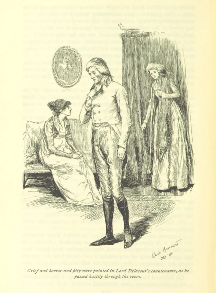 An illustration from Belinda ... Illustrated by C. Hammond. With an introduction by A. T. Ritchie, 1896, leaf 300