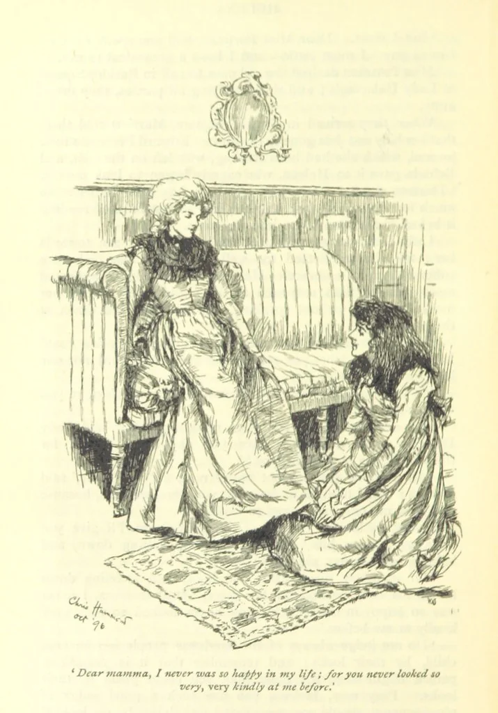 An illustration from Belinda ... Illustrated by C. Hammond. With an introduction by A. T. Ritchie, 1896, leaf 322