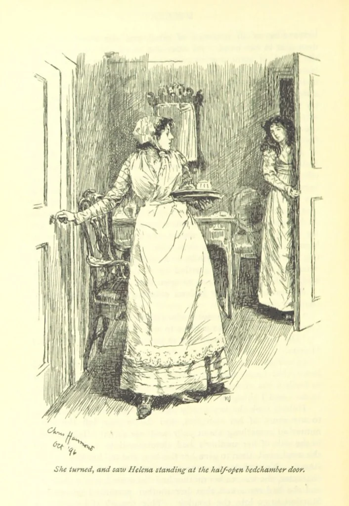An illustration from Belinda ... Illustrated by C. Hammond. With an introduction by A. T. Ritchie, 1896, leaf 330