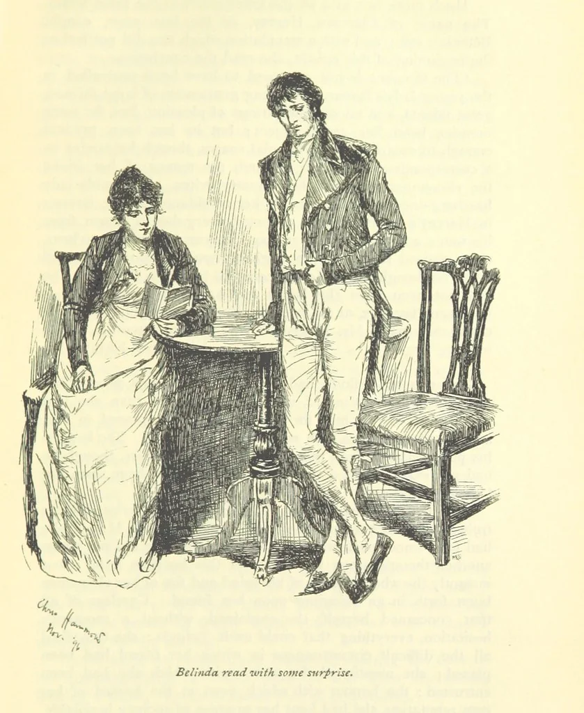 An illustration from Belinda ... Illustrated by C. Hammond. With an introduction by A. T. Ritchie, 1896, leaf 369