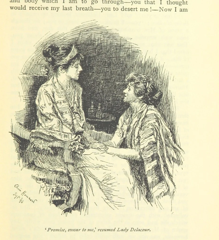 An illustration from Belinda ... Illustrated by C. Hammond. With an introduction by A. T. Ritchie, 1896, leaf 53