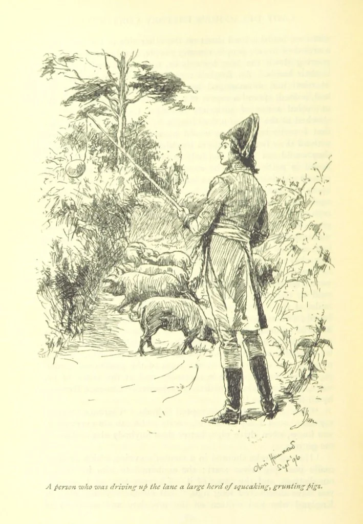 An illustration from Belinda ... Illustrated by C. Hammond. With an introduction by A. T. Ritchie, 1896, leaf 82