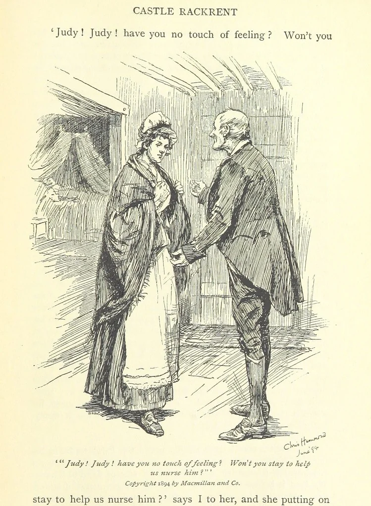 An illustration from Castle Rackrent and The Absentee ... With an introduction by Anne Thackeray Ritchie, 1895, leaf 129