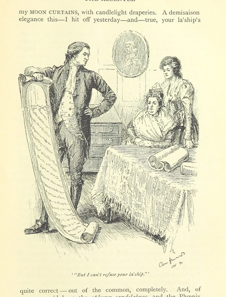 An illustration from Castle Rackrent and The Absentee ... With an introduction by Anne Thackeray Ritchie, 1895, leaf 161