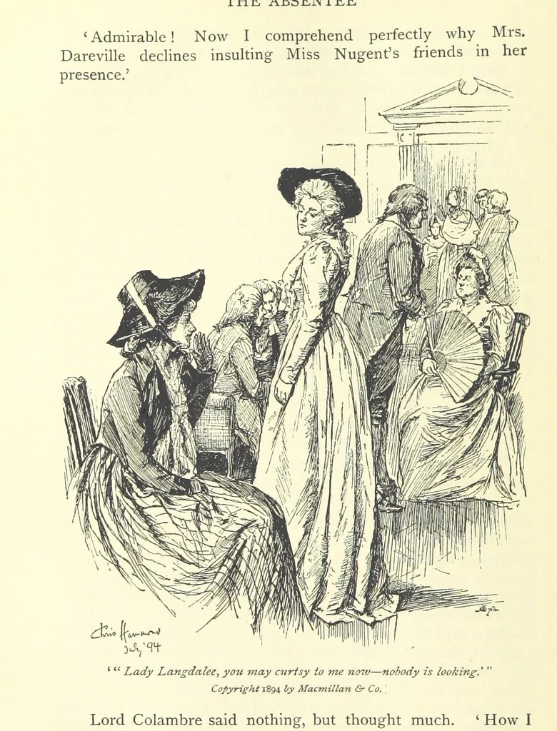 An illustration from Castle Rackrent and The Absentee ... With an introduction by Anne Thackeray Ritchie, 1895, leaf 190