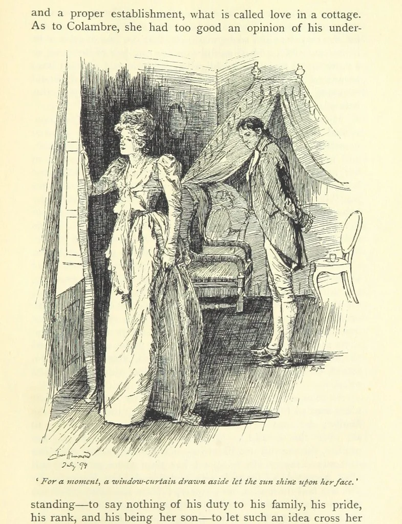 An illustration from Castle Rackrent and The Absentee ... With an introduction by Anne Thackeray Ritchie, 1895, leaf 195