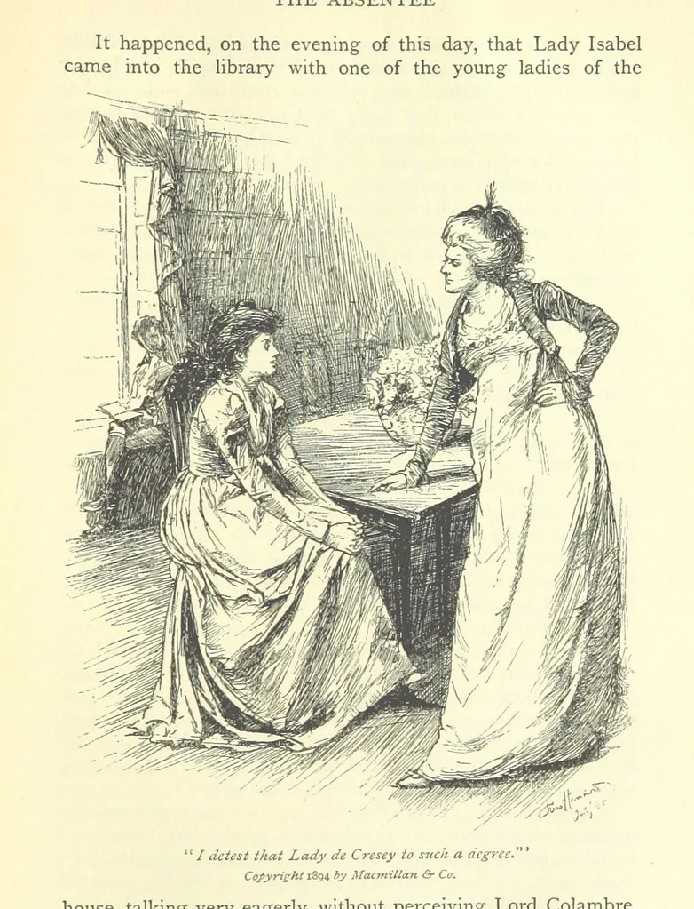 An illustration from Castle Rackrent and The Absentee ... With an introduction by Anne Thackeray Ritchie, 1895, leaf 283