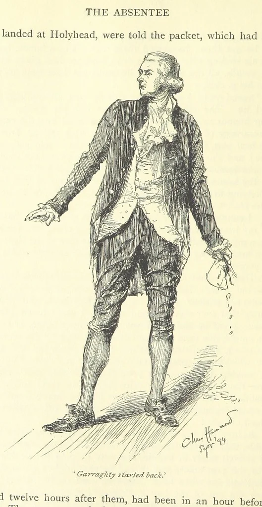 An illustration from Castle Rackrent and The Absentee ... With an introduction by Anne Thackeray Ritchie, 1895, leaf 342